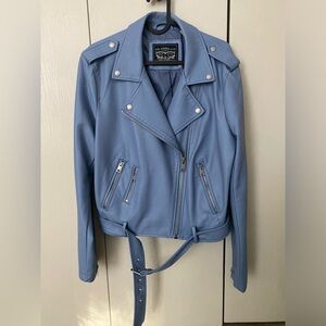 Levi’s Faux Leather Jacket In Periwinkle